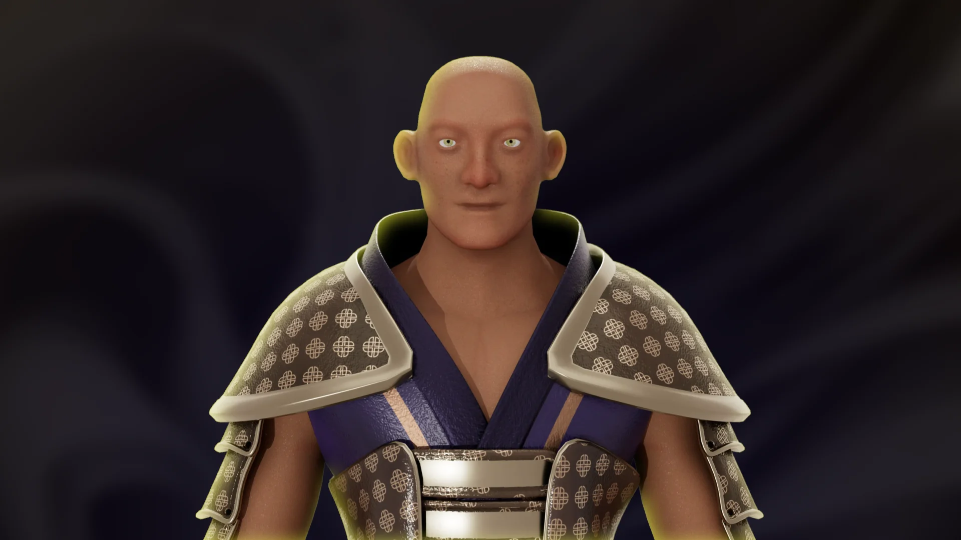 Stylized cinematic thumbnail of the Hojo Era 3D character model by Show Starters.