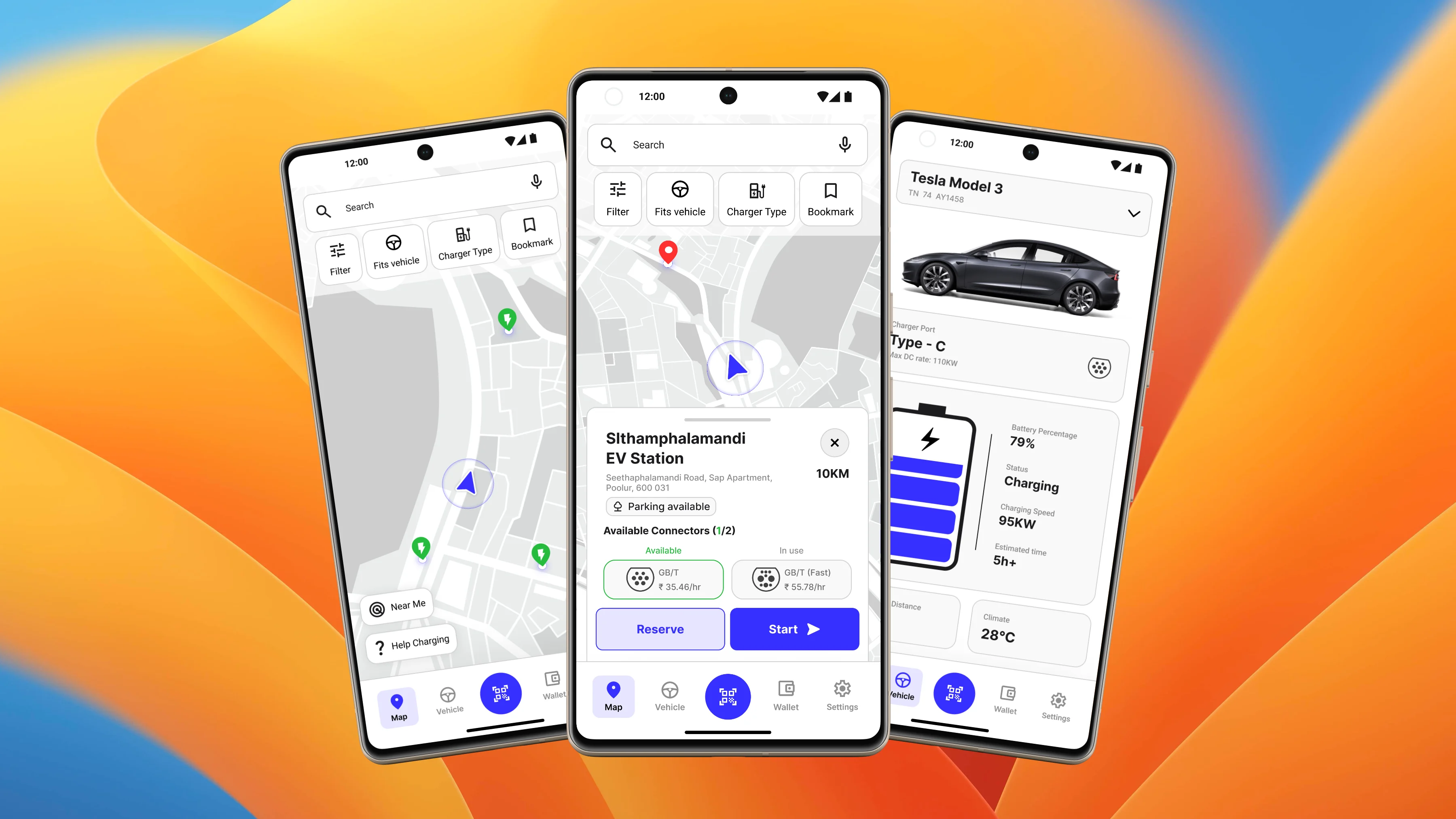 Way2Charge EV charging and parking app UI UX case study thumbnail