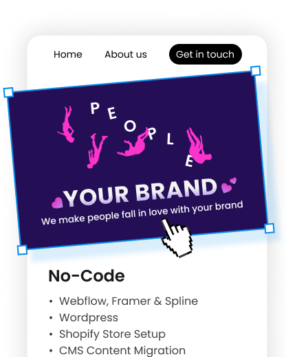 Responsive website created without any code, but by drag and drop ui elements, components etc. that are easier to manage, created by Show Starters